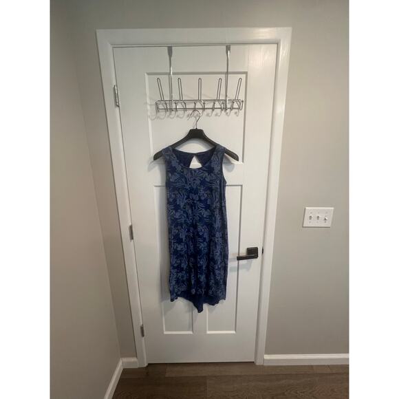 Fresh Produce Sleeveless Cotton Midi Dress Blue Tropical Pattern Boho Size XS - Picture 4 of 12
